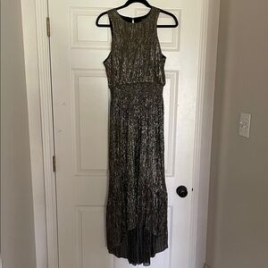 Banana Republic Metallic High Low Dress